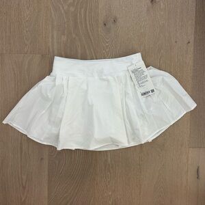 Lululemon Athletica High Rise Pleated White Circle Skirt